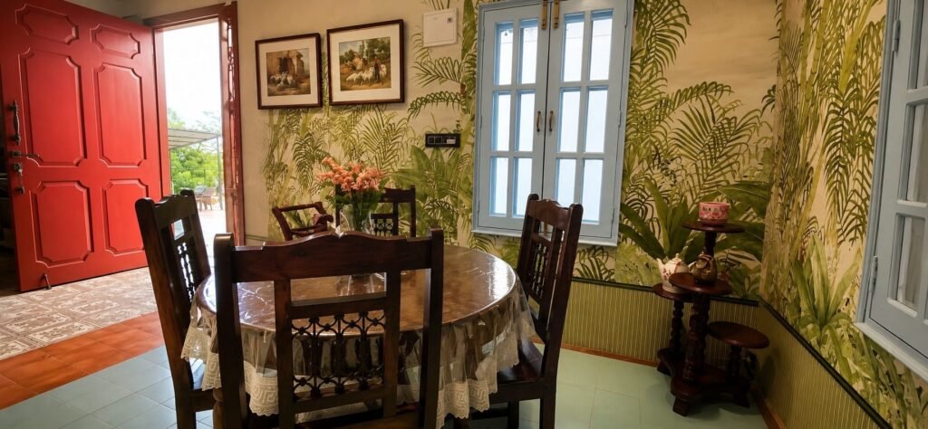 Dining area at Amar Villas Dehradun by Around Stays