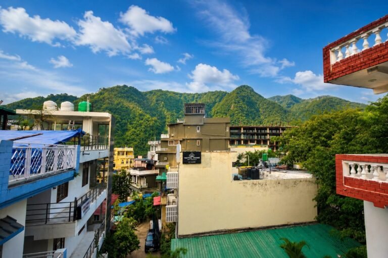 Hills and town view from the property at Gange Hills by Around Stays