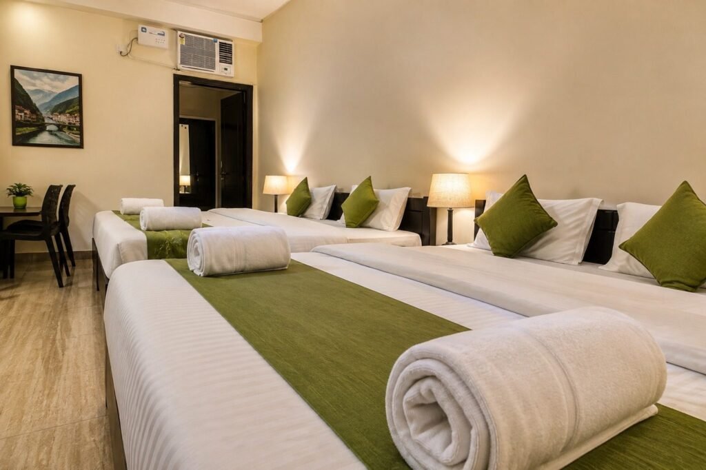 Large family room with multiple beds at Gange Hills by Around Stays