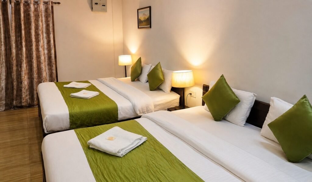 Twin room with two beds at Hotel Foothill by Around Stays