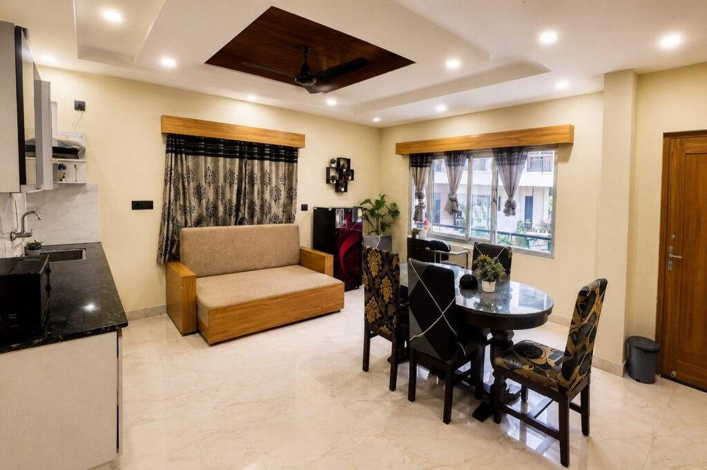 Suite with kitchenette and dining area at Hotel Kedar Inn by Around Stays
